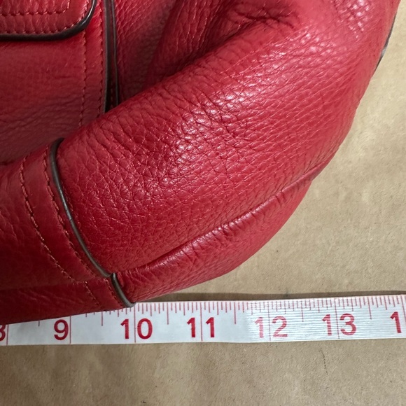 Ralph Lauren Red Leather Satchel Handbag - Women's Stylish Shoulder Bag - Picture 10 of 13